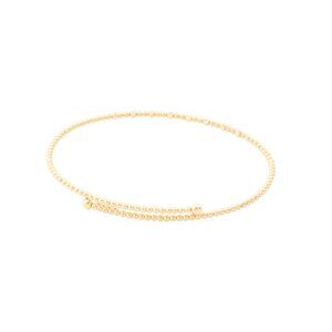 GOLDEN CLEF Gold Made In Italy 14kt Gold Sparkle Beads Adjustable Bracelet